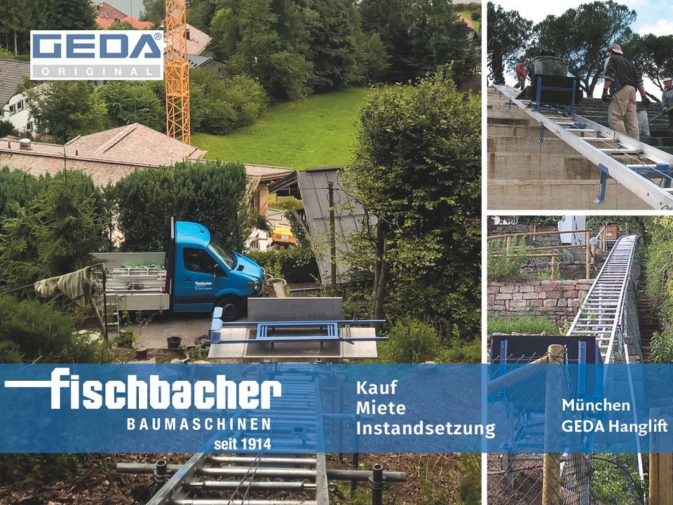 GEDA Lift I Materialaufzug Hanglift mieten bei Fischbacher