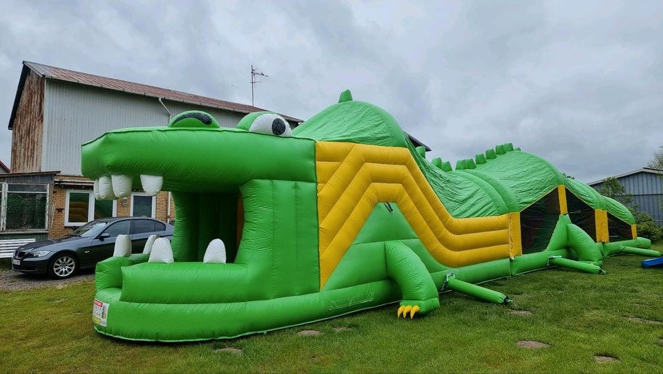XXL Hüpfburg Krokodil BxLxH 5m x 20m 4.5m mieten in Tellingstedt – 2