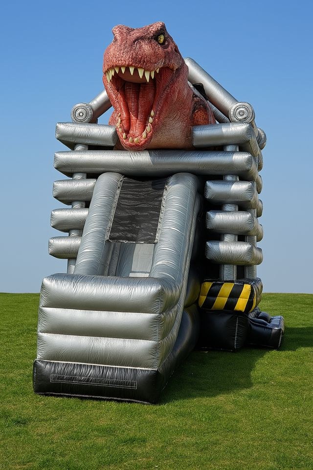 XL Hüpfburg Dino ist los mieten bei Eventservice Flo Zeltmann – 2