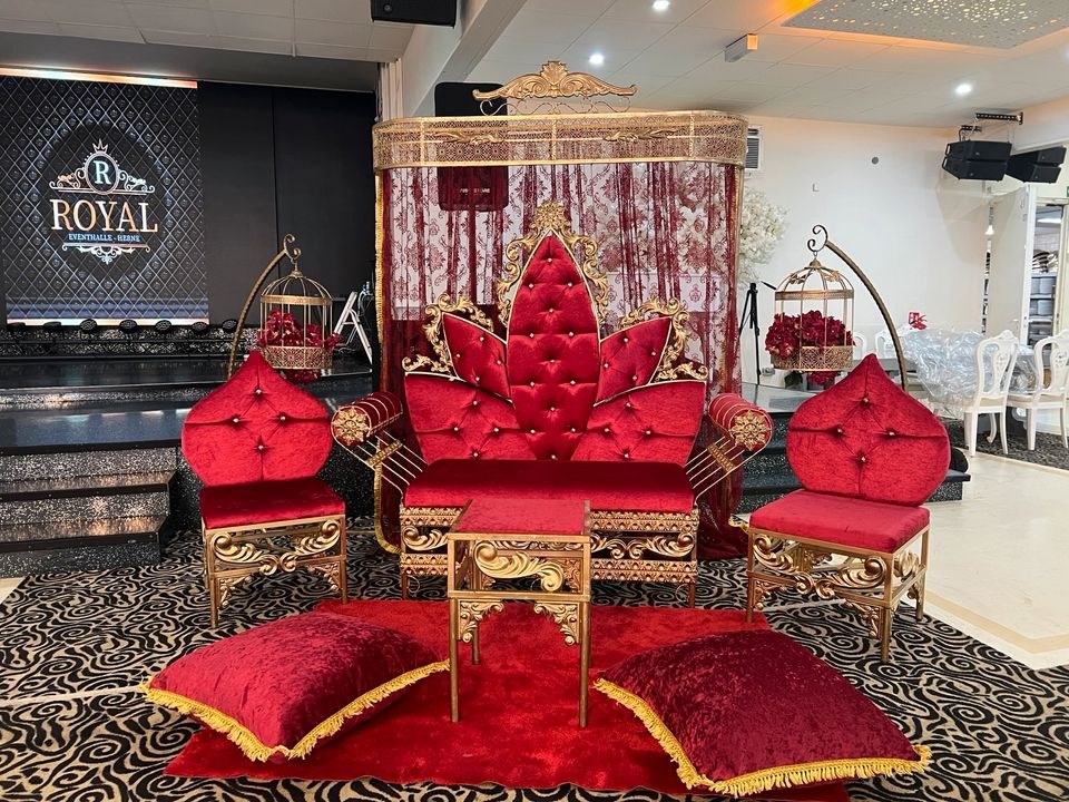 Deko Henna Bordo Thron Kina Taht mieten in Gelsenkirchen – 4