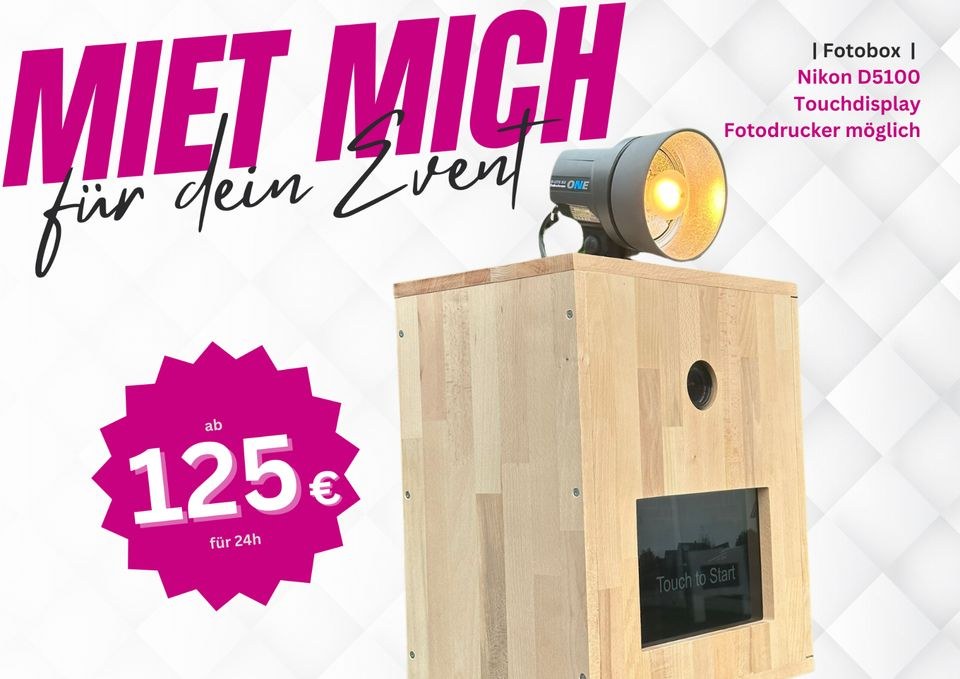 Fotobox Photobooth mieten bei T.F. – das Highlight auf jeder Feier