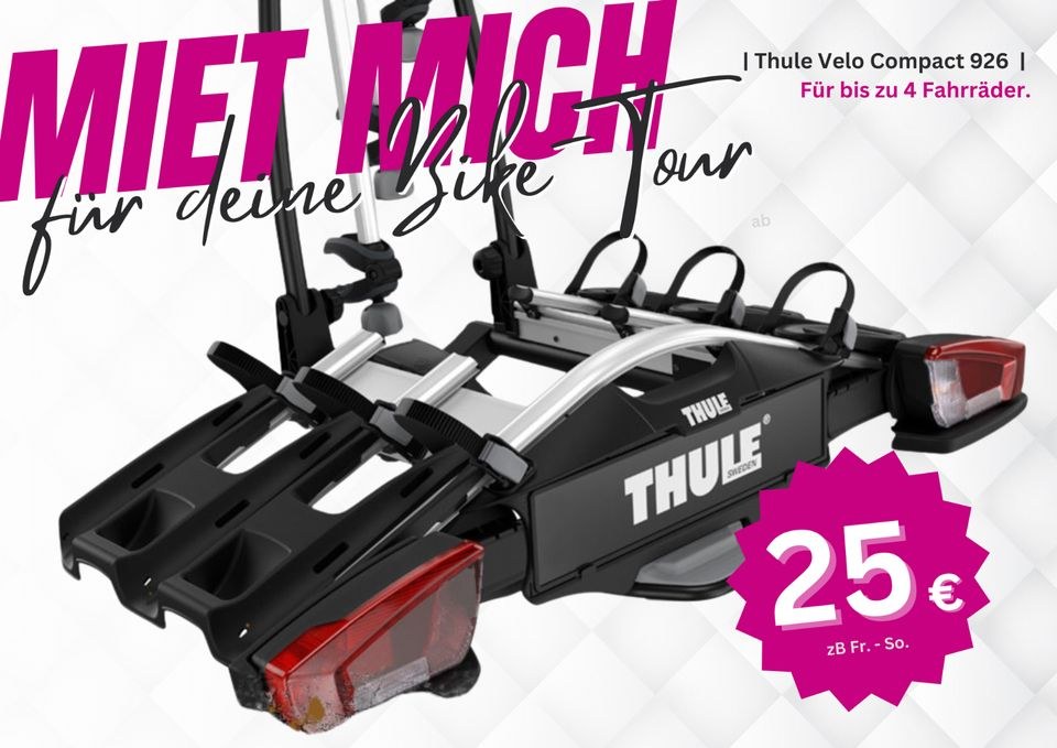 Thule FAHRRAD TRÄGER 3 4 Fahrräder mieten bei T.F. – fair & flexibel