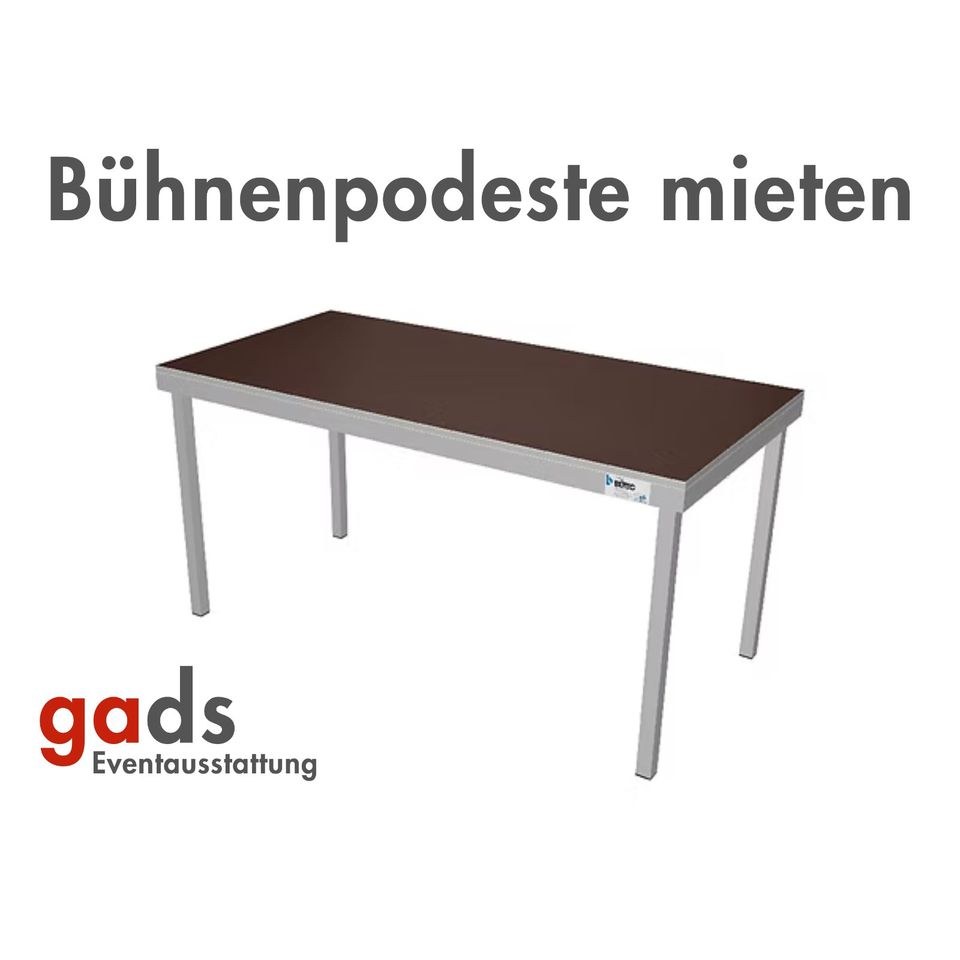 Bühnenpodest pro Podest mieten in Mülheim (Ruhr) – für jedes Wetter
