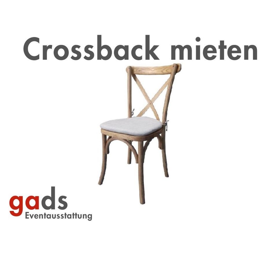 Crossback Holzstuhl 120 Stück pro Stuhl mieten in Mülheim (Ruhr)