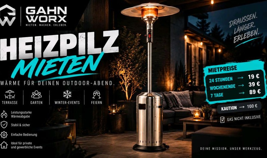 Heizpils Garten Winter mieten in Herrenberg – Profi-Werkzeug auf Zeit