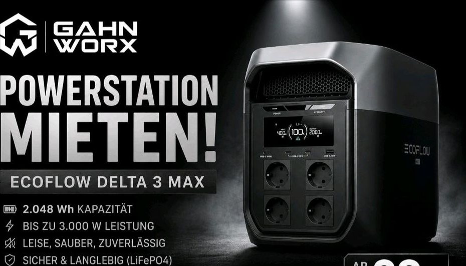 EcoFlow DELTA 3 Max mieten in Herrenberg – Strom ohne Netzanschluss
