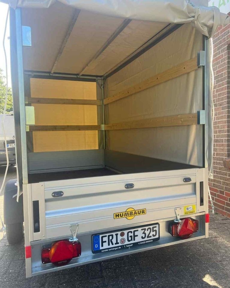 Plananhänger 750 Kg 2,50 m Innenmaß Humbaur mieten in Sande – 3