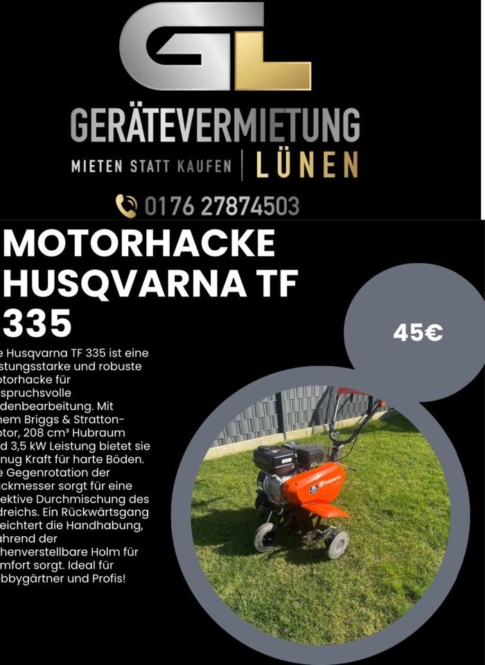 Gartenfräse Umgraben Erdfräse Kultivator mieten in Lünen – 2