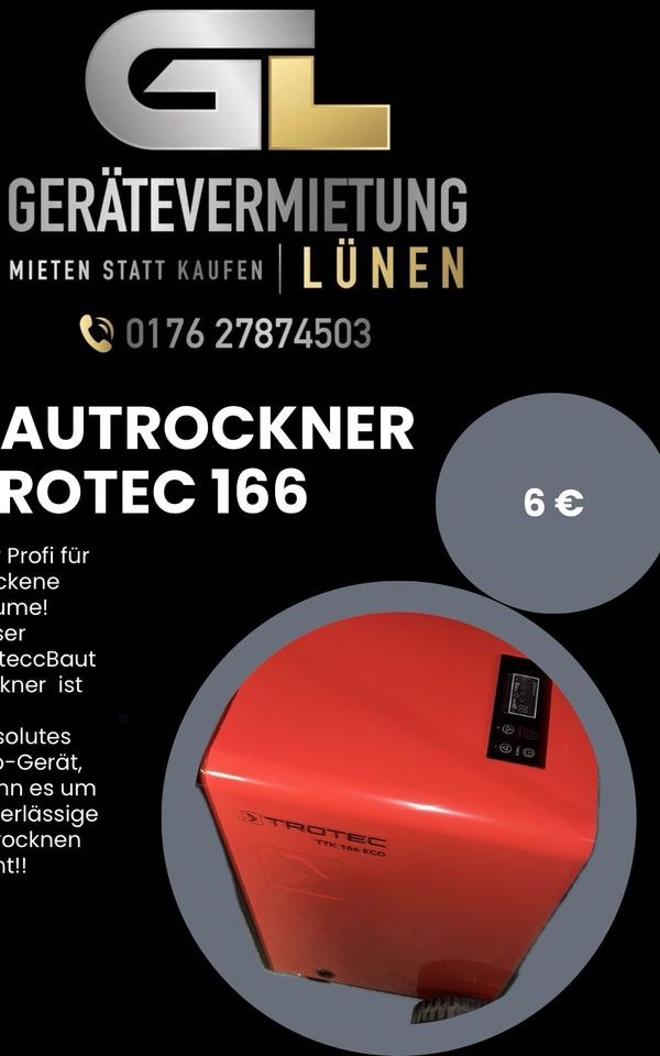 Bautrockner Luftentfeuchter mieten bei Geräteverleih Lünen – 2