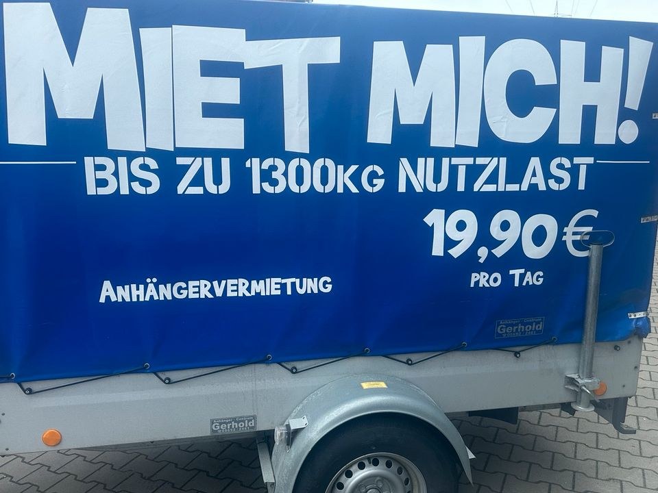 Anhänger Pkw 1300 Kg Nutzlast mieten in Lünen – für Umzug & Baumarkt