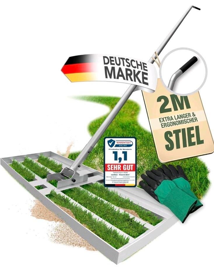 Rasenrake Levelingrake Rasen Sanden mieten bei Geräteverleih Raaz