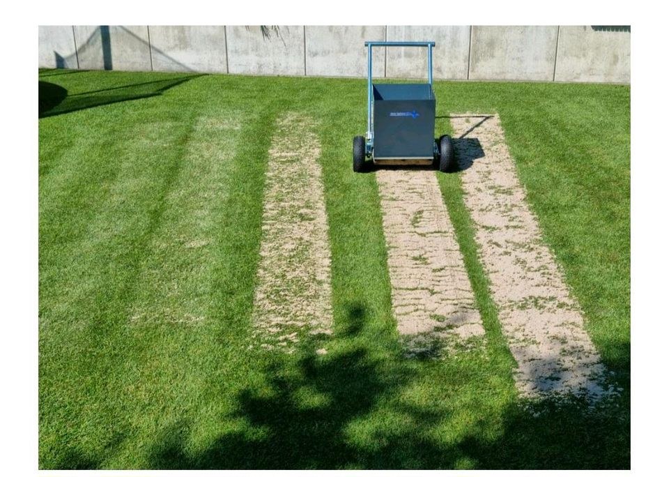 Topdresser Besander Rasen sanden Sandstreuer S75 mieten in Schüttorf