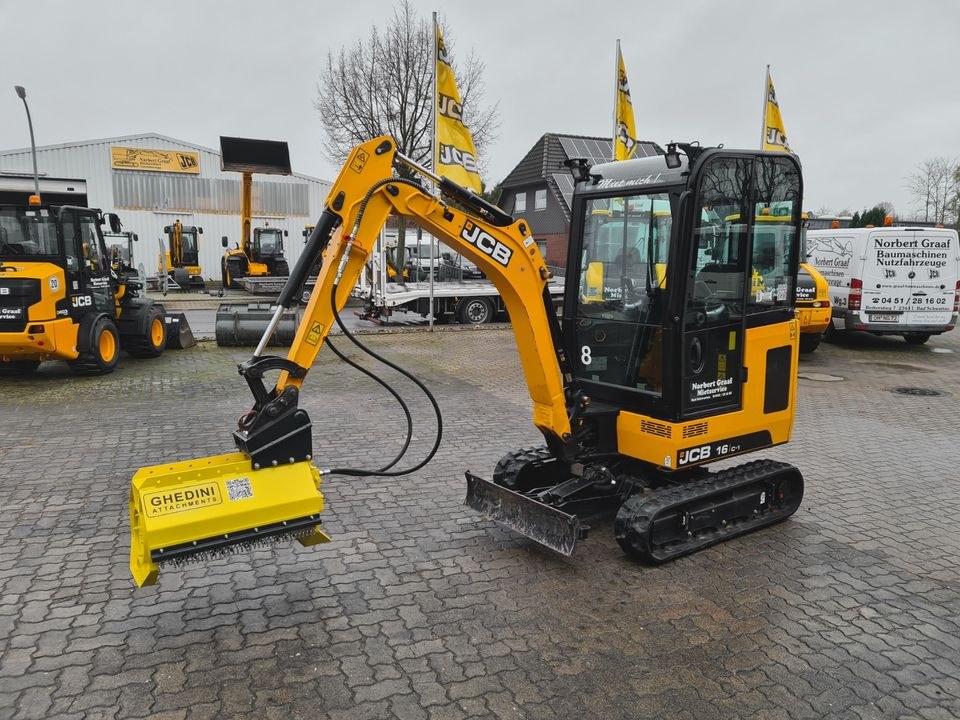 Minibagger Mulcher Schlegelmäher mieten bei Graaf Baumaschinen