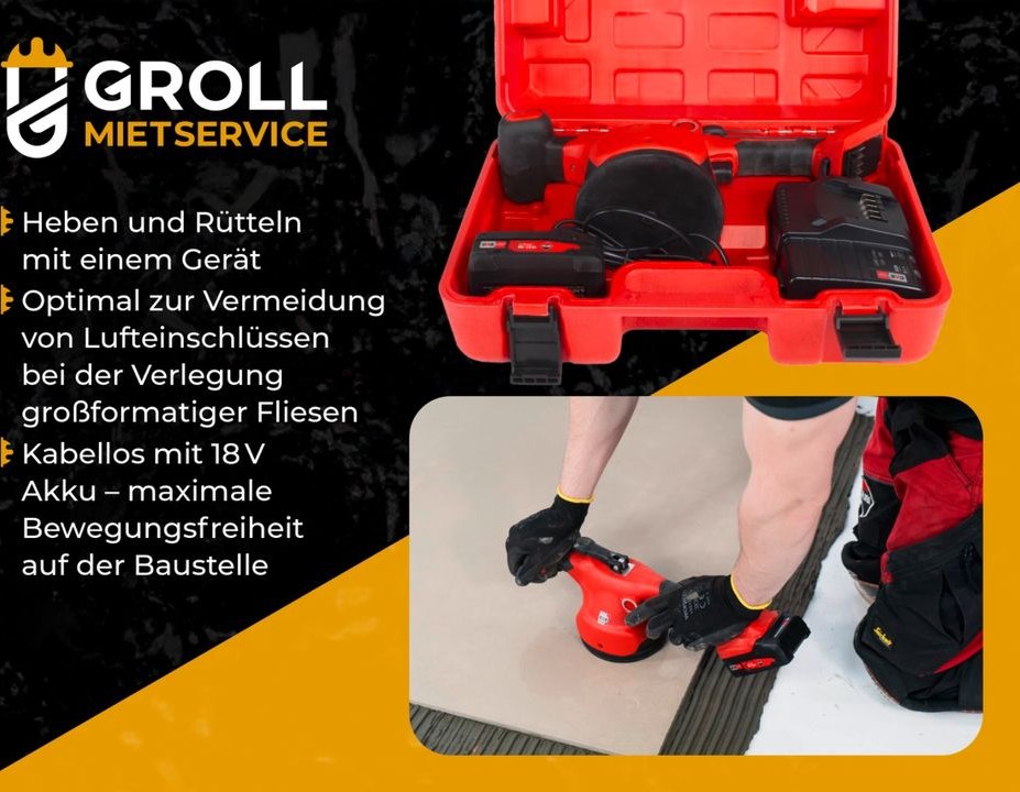 Rubi Fliesenrüttler mieten bei Groll – für Pflaster & Terrasse – 2