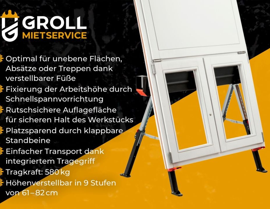 Montagebock höhenverstellbar mieten bei Groll – Sitzplätze für alle – 2