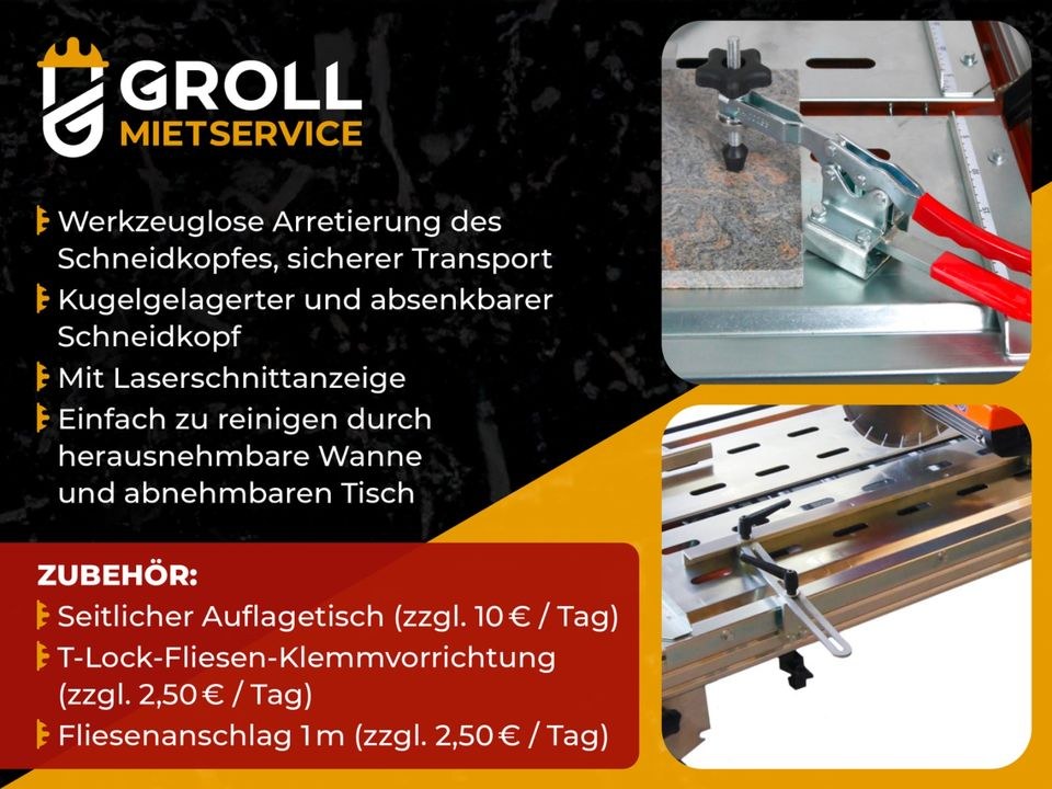 Gölz Nassschneidemaschine mieten bei Groll – für Pflaster & Fliesen – 3