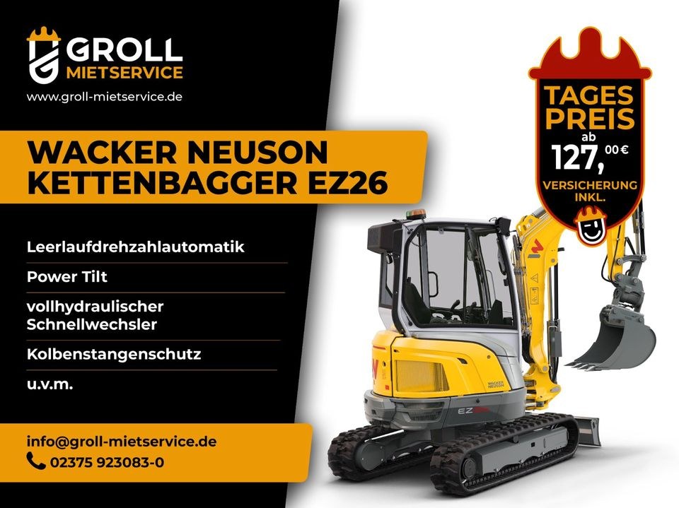 Minibagger mieten bei Groll – für Garten, Einfahrt & Fundament – 2