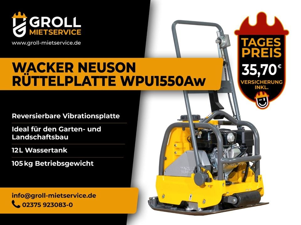 Rüttelplatte mieten bei Groll – für Pflaster & Terrasse – 2