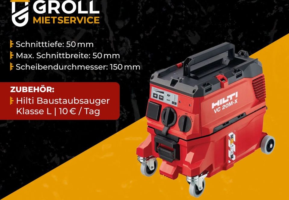 Hilti Schlitzfräse mieten bei Groll – für Parkett, Dielen & Estrich – 2