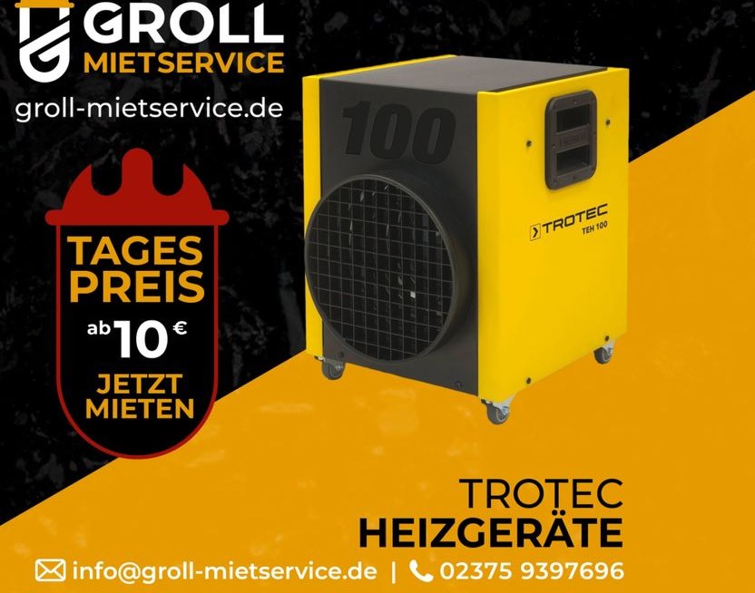 Trotec Heizgeräte mieten bei Groll – trocken und warm