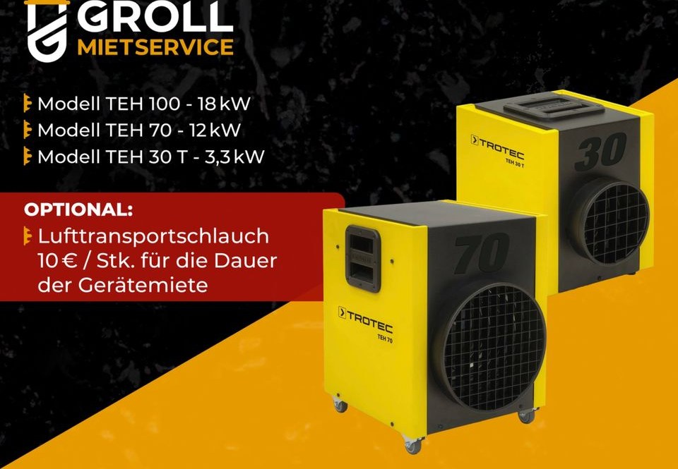 Trotec Heizgeräte mieten bei Groll – trocken und warm – 2