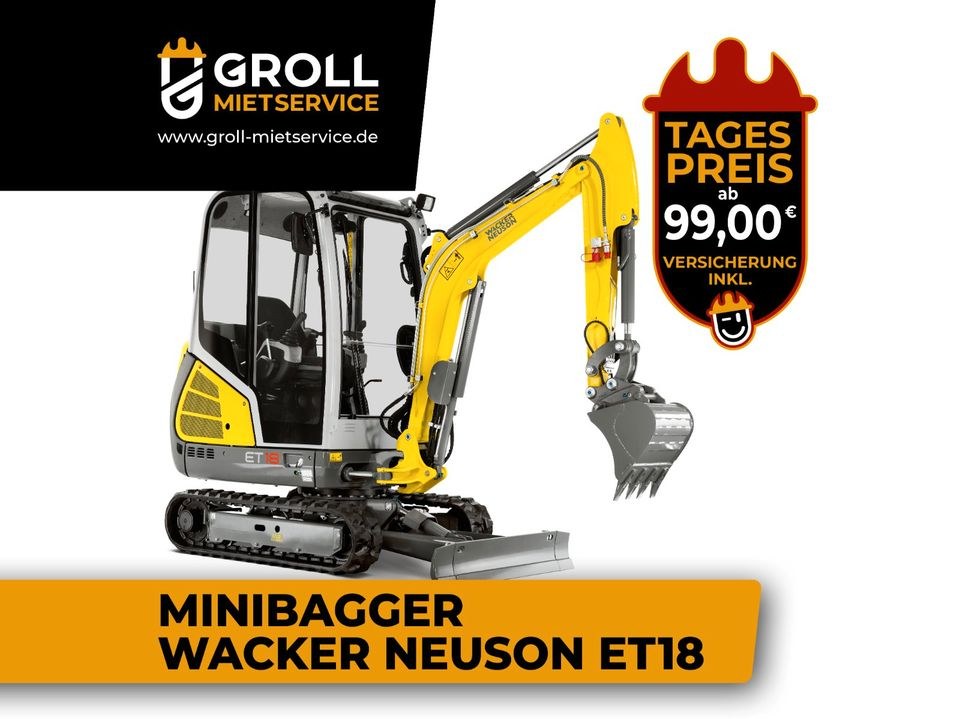 Minibagger mieten bei Groll – für Garten, Einfahrt & Fundament
