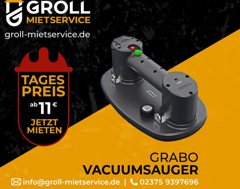 Grabo Vacuumsauger mieten bei Groll – für Bau & Sanierung