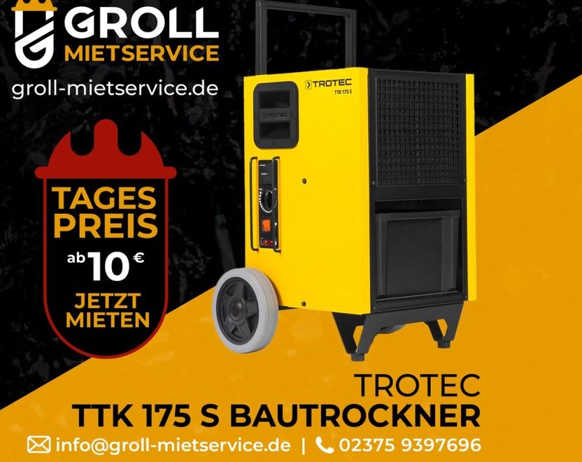 Trotec Bautrockner mieten bei Groll – gegen Feuchtigkeit & Kälte