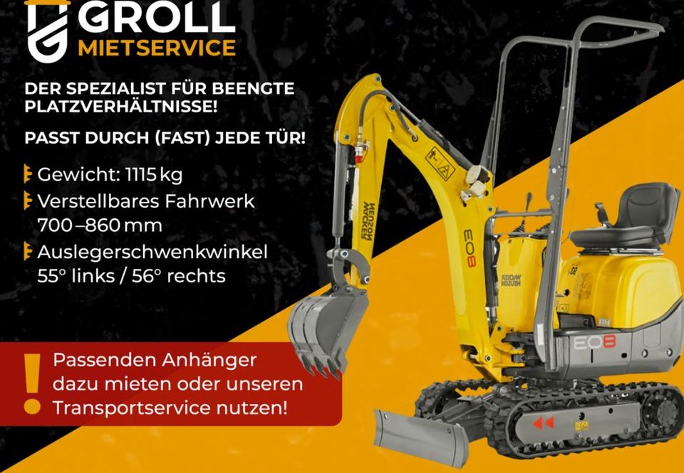Wacker Neuson Minibagger mieten bei Groll – 2