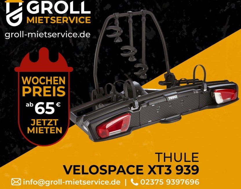 Thule Fahrradträger mieten bei Groll – Zubehör statt Kauf