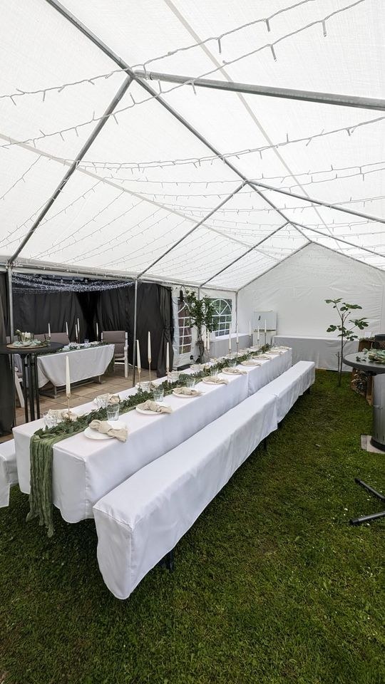 Partyzelt Eventzelt 4 x 8m mieten in Linsengericht – für jedes Wetter