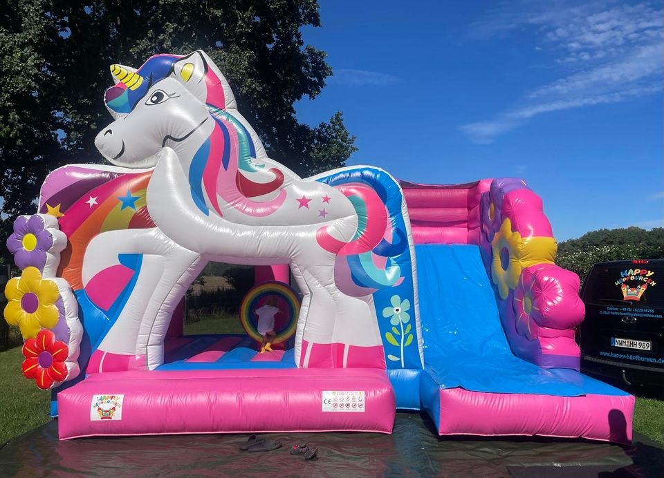 Hüpfburg Einhorn Rutsche mieten in Gadebusch – Hüpfspaß für jede Feier