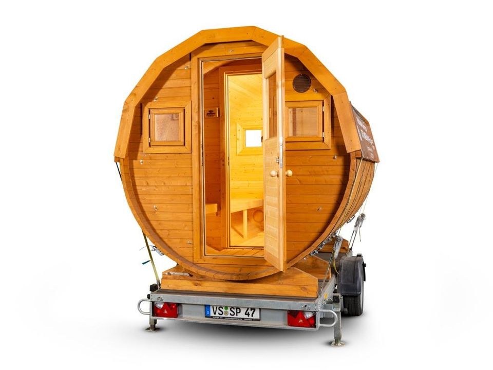 Fasssauna mobile Saunafass mieten bei Alicia Laaser Heimatwärme-Sauna – 2