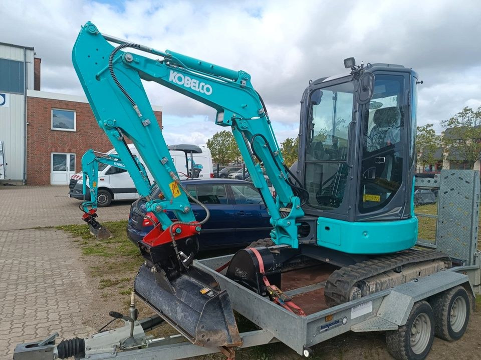 Minibagger 2,6t Kobelco SK26 mieten bei Herbers Baumaschinen – 3