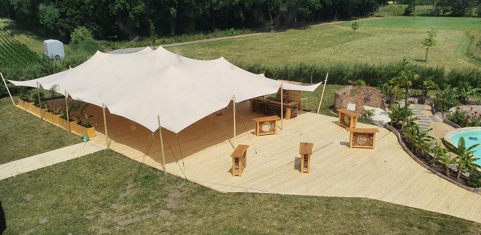 Stretchzelt Modern stilvoll mieten in Billerbeck