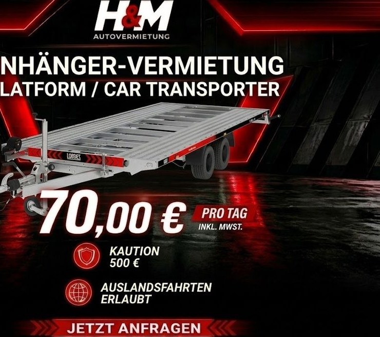 Anhänger mieten bei H&M Autovermietung – für Umzug & Baumarkt