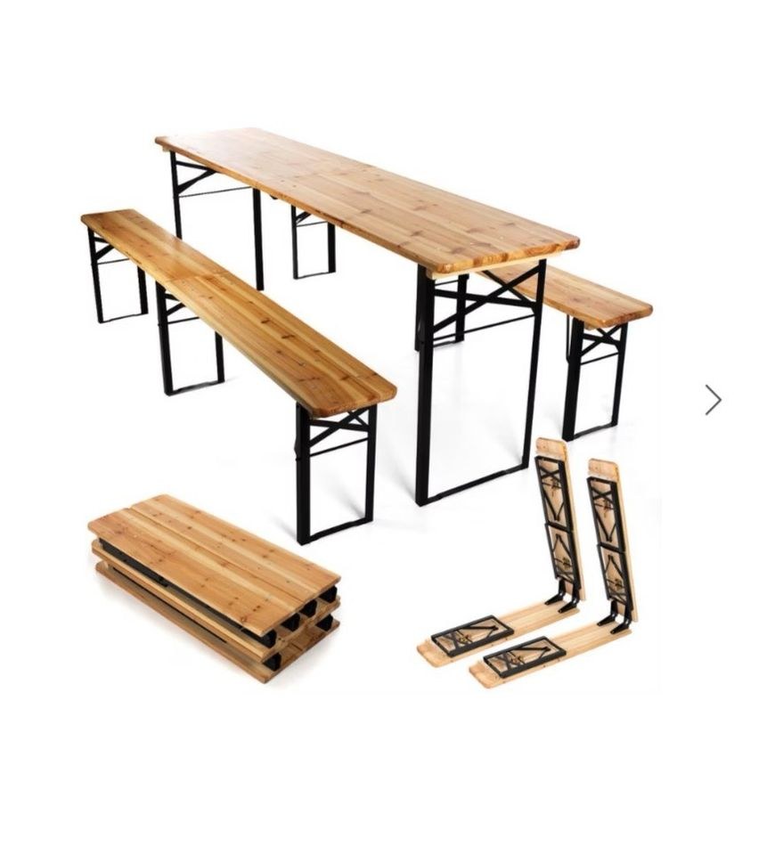 Bierzeltgarnituren N 220 cm klappbar mieten in Ennigerloh