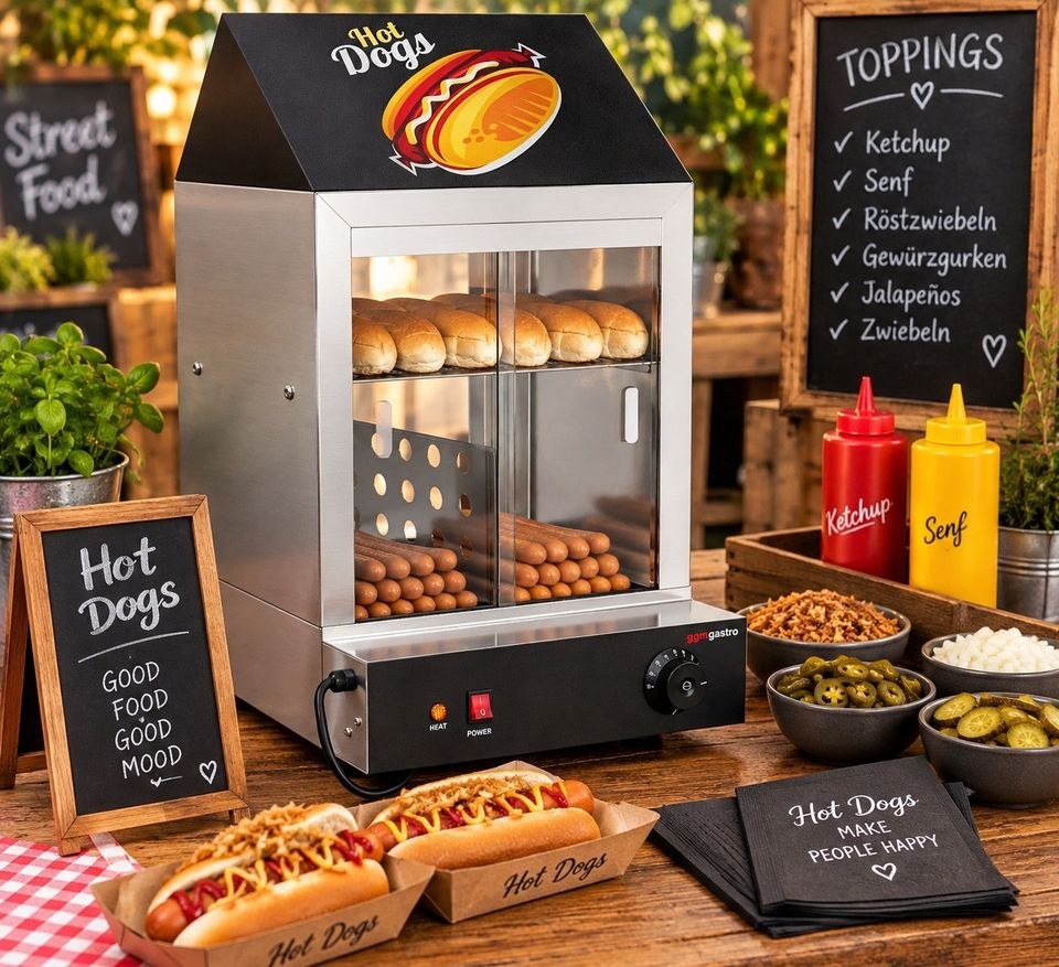 Hotdog Erwärmer perfekt mieten in Herne – für Fest & Ausschank