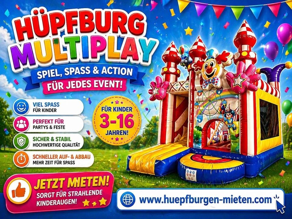 Hüpfburg pro Tag Remscheid Solingen Wuppertal mieten in Radevormwald