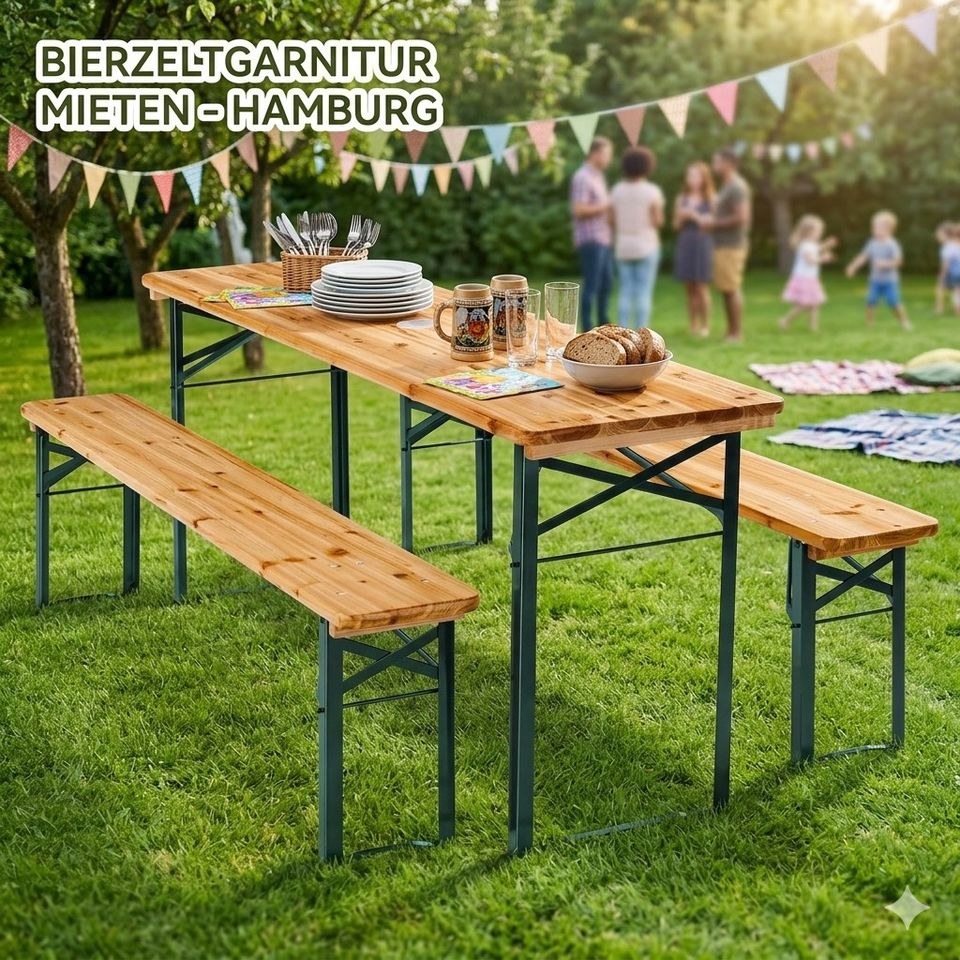 Bierzeltgarnitur mieten bei HCH Logistik – Sitzplätze für alle