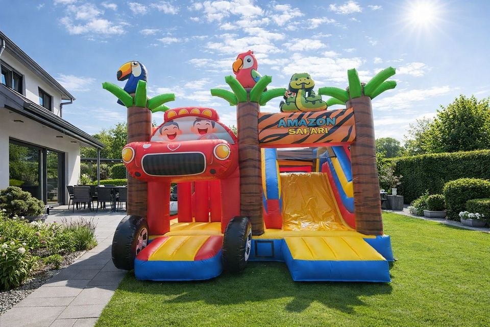 Hüpfburg Amazon Safari Monstertruck mieten in Lohne (Oldenburg)