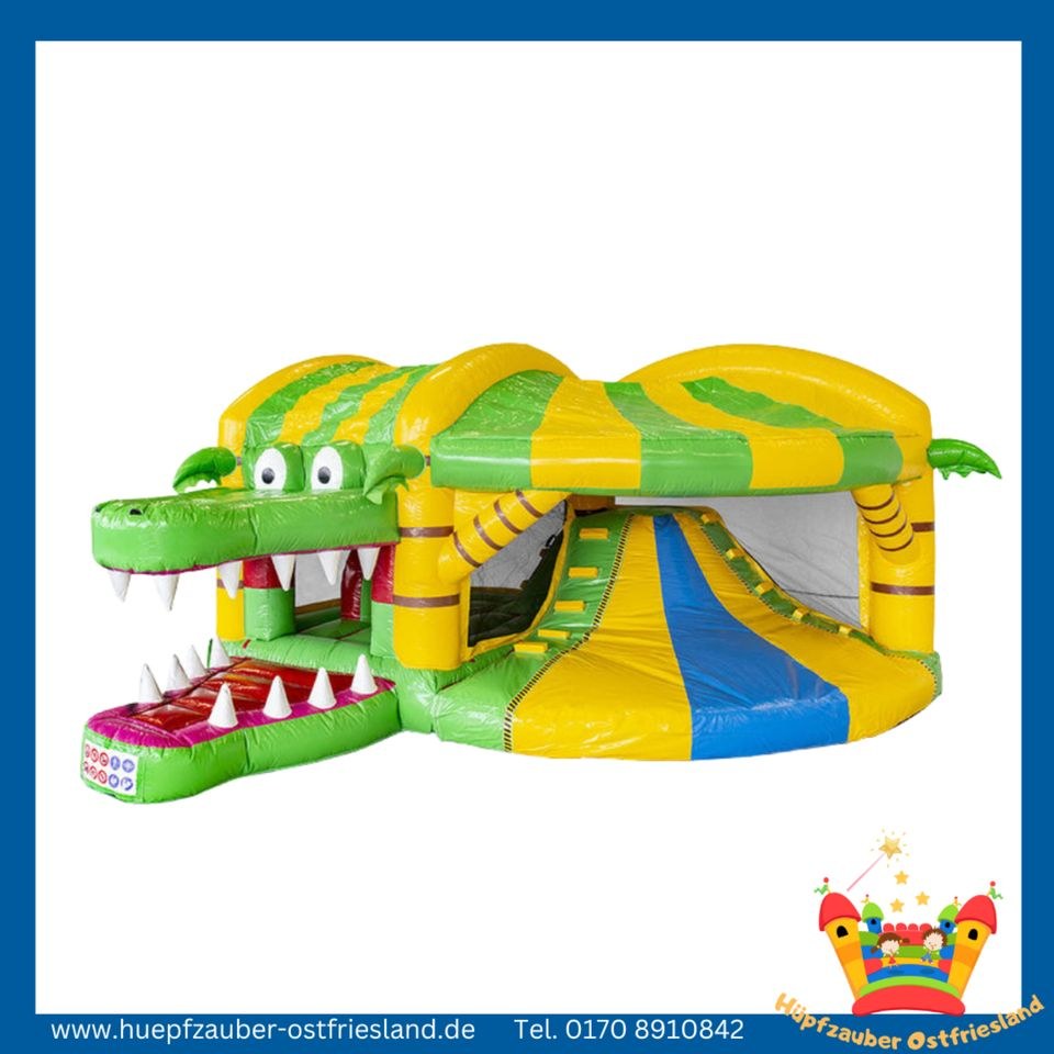 Hüpfburg Krokodil XL dein mieten in Aurich – Hüpfspaß für jede Feier – 2