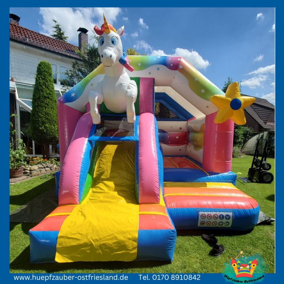 Einhorn Slide Combo Hüpfburg mieten in Aurich – 4