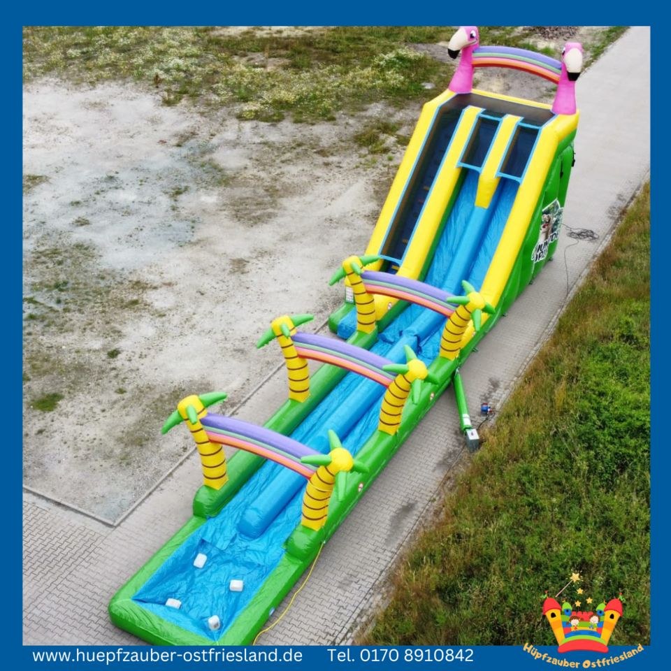 Drop Slide Flamingo Wasserrutsche mieten in Aurich – Spaß für Kinder – 2