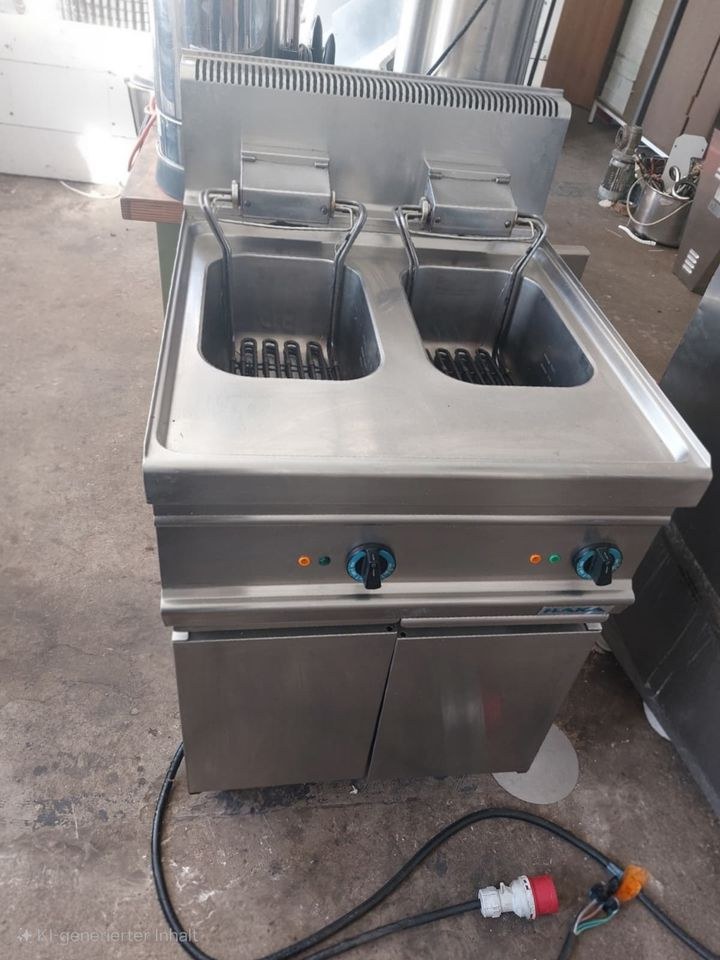 Starkstrom Fritteuse 2 Becken Gastro mieten in Bielefeld