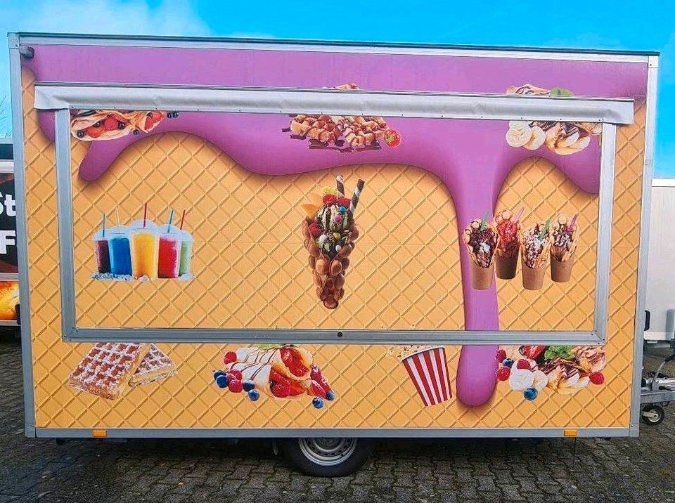 Sweet Food Anhänger Crêpes Wagen Belgische mieten in Groß-Gerau – 2