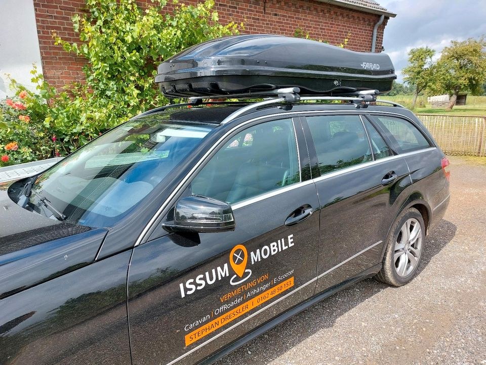 Dachbox 680L inkl Grundträger offene Reling mieten in Issum