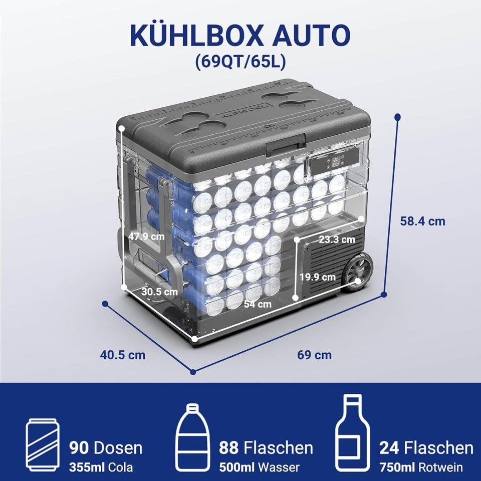 Kompressor Kühlbox 65l 12 24V230V mieten in Issum – 4