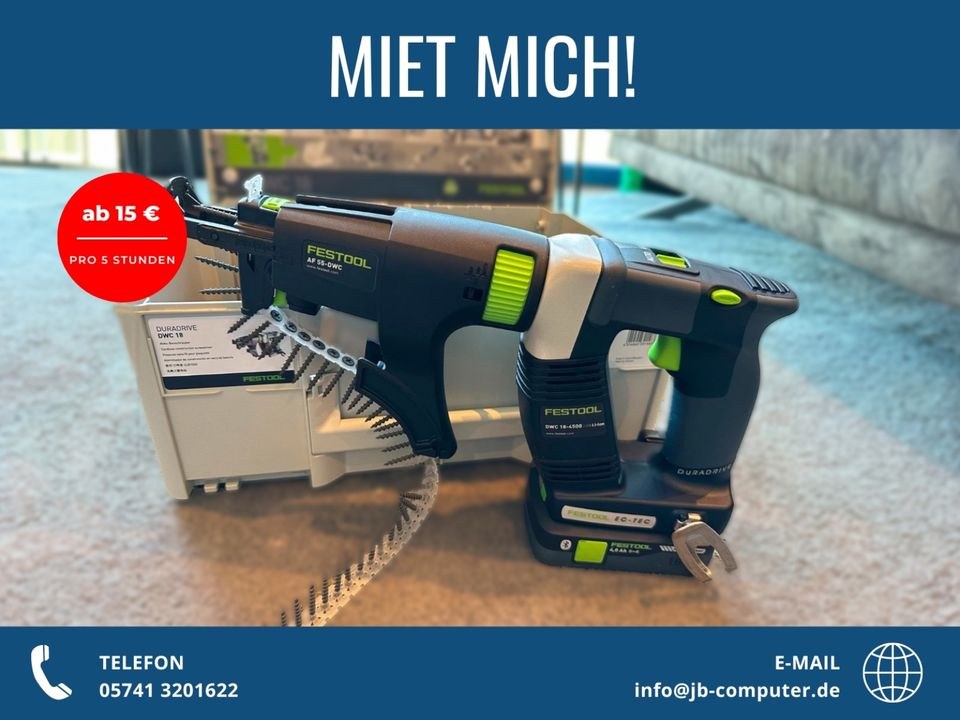 Trockenbauschrauber Magazinschrauber mieten bei JB Vertrieb