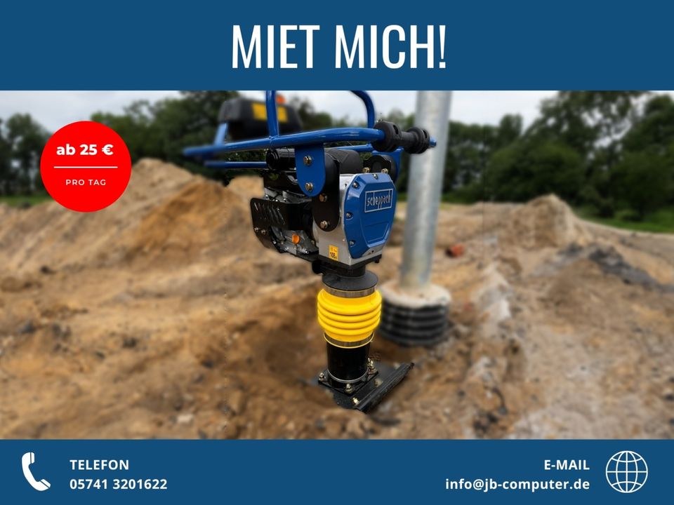 Stampfer Vibrationsstampfer Frosch Verdichter mieten bei JB Vertrieb